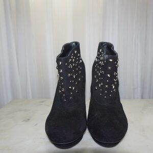 Black studded booties